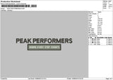 Peaktext Embroidery 3 Files