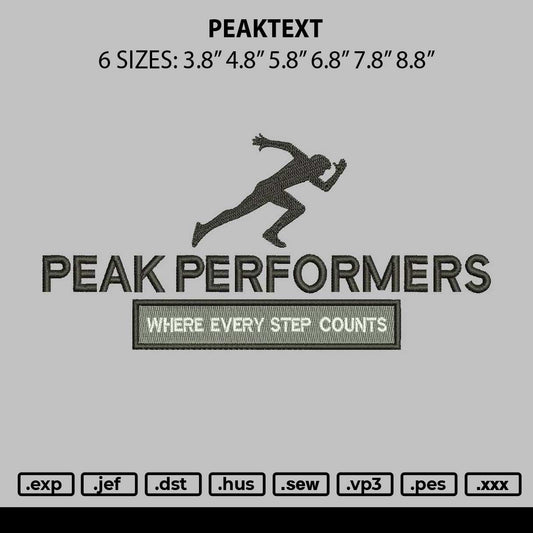 Peaktext Embroidery 3 Files