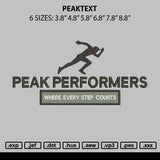 Peaktext Embroidery 3 Files