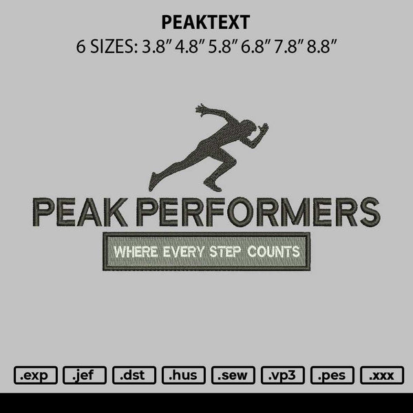Peaktext Embroidery 3 Files