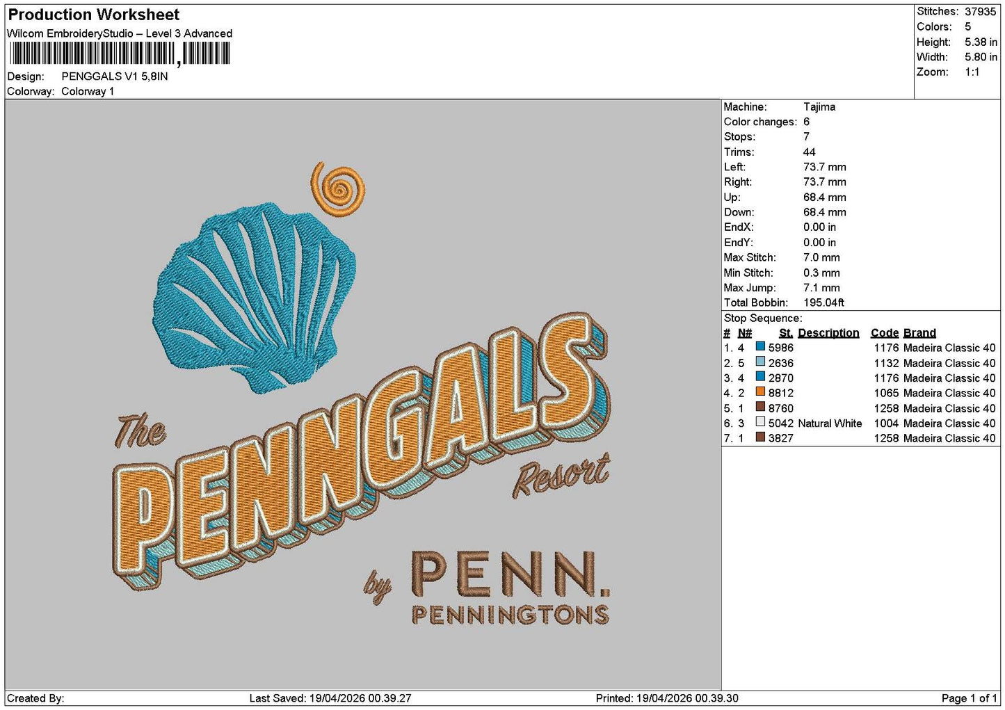 Penngalstext V1 V2 Embroidery 2 Files