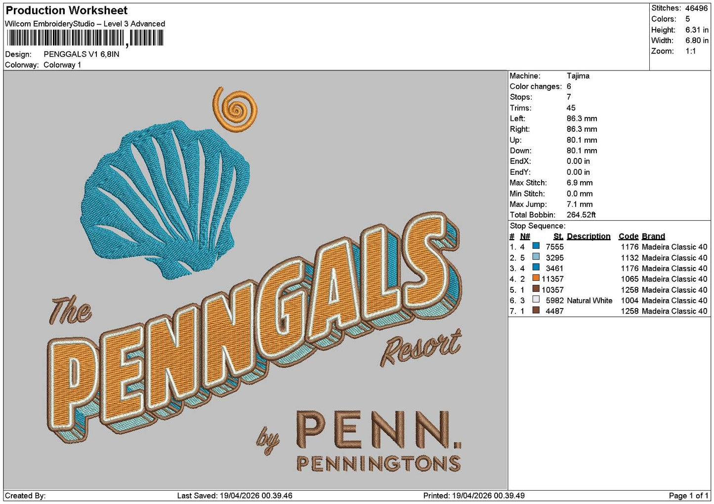 Penngalstext V1 V2 Embroidery 2 Files