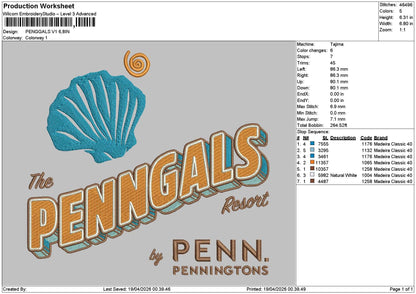 Penngalstext V1 V2 Embroidery 2 Files