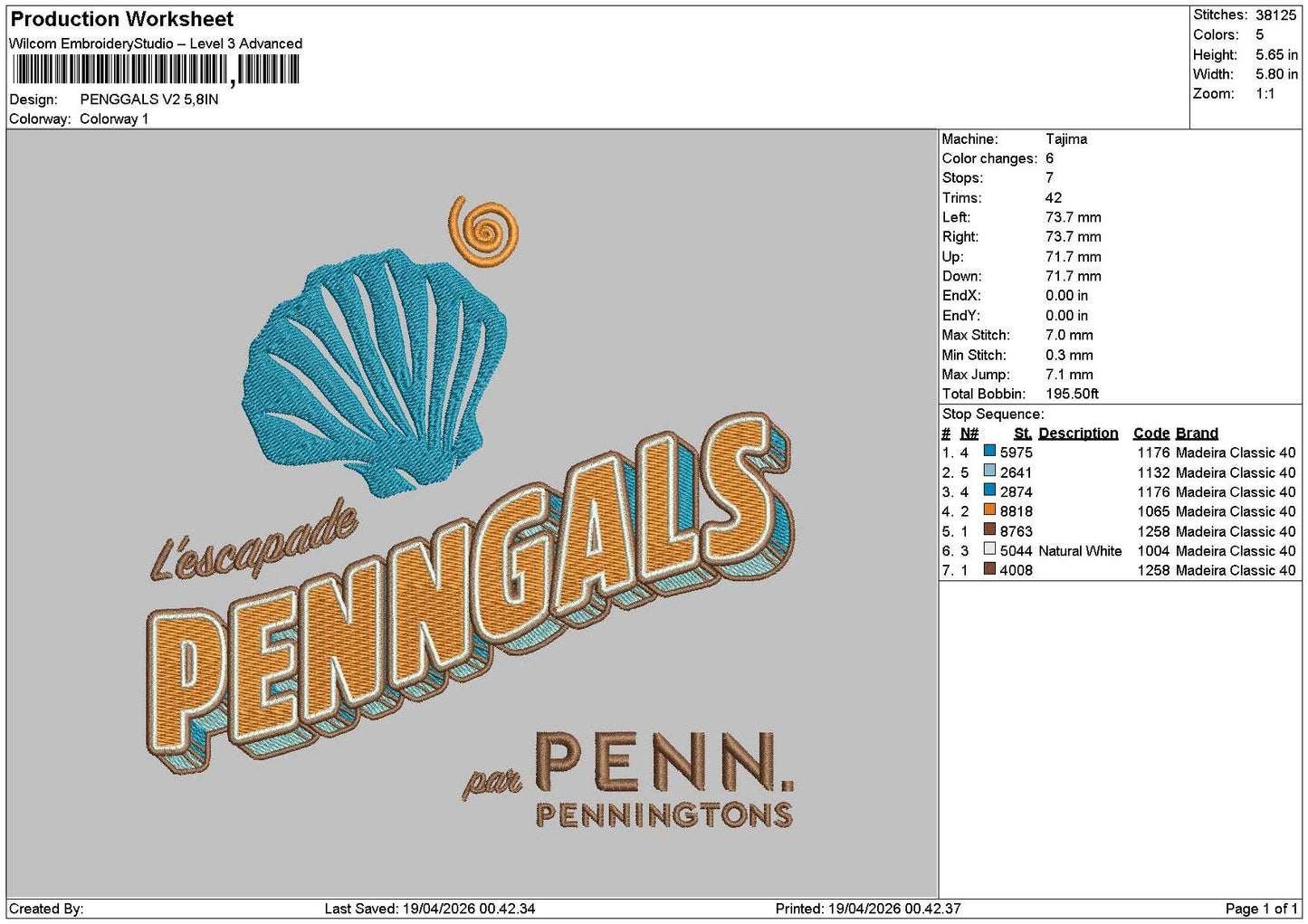Penngalstext V1 V2 Embroidery 2 Files
