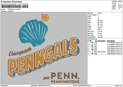 Penngalstext V1 V2 Embroidery 2 Files