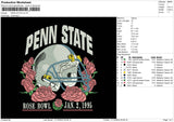 Penn State Embroidery File 6 sizes