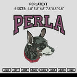 Perlatext Embroidery File 6 sizes