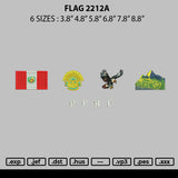 Flag 2212a Embroidery File 6 sizes