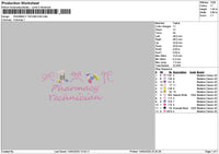Pharmacytext 1404 Embroidery File 6 sizes