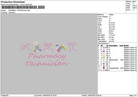 Pharmacytext 1404 Embroidery File 6 sizes