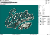 Phila Eagle V2 Embroidery File 6 sizes