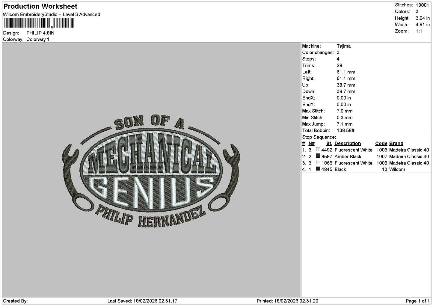 Mechanicaltext Embroidery 7 Files