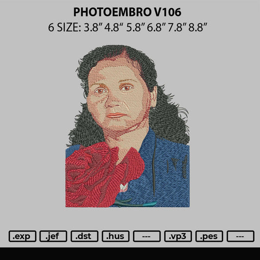 Photoembro V106 Embroidery File 6 sizes