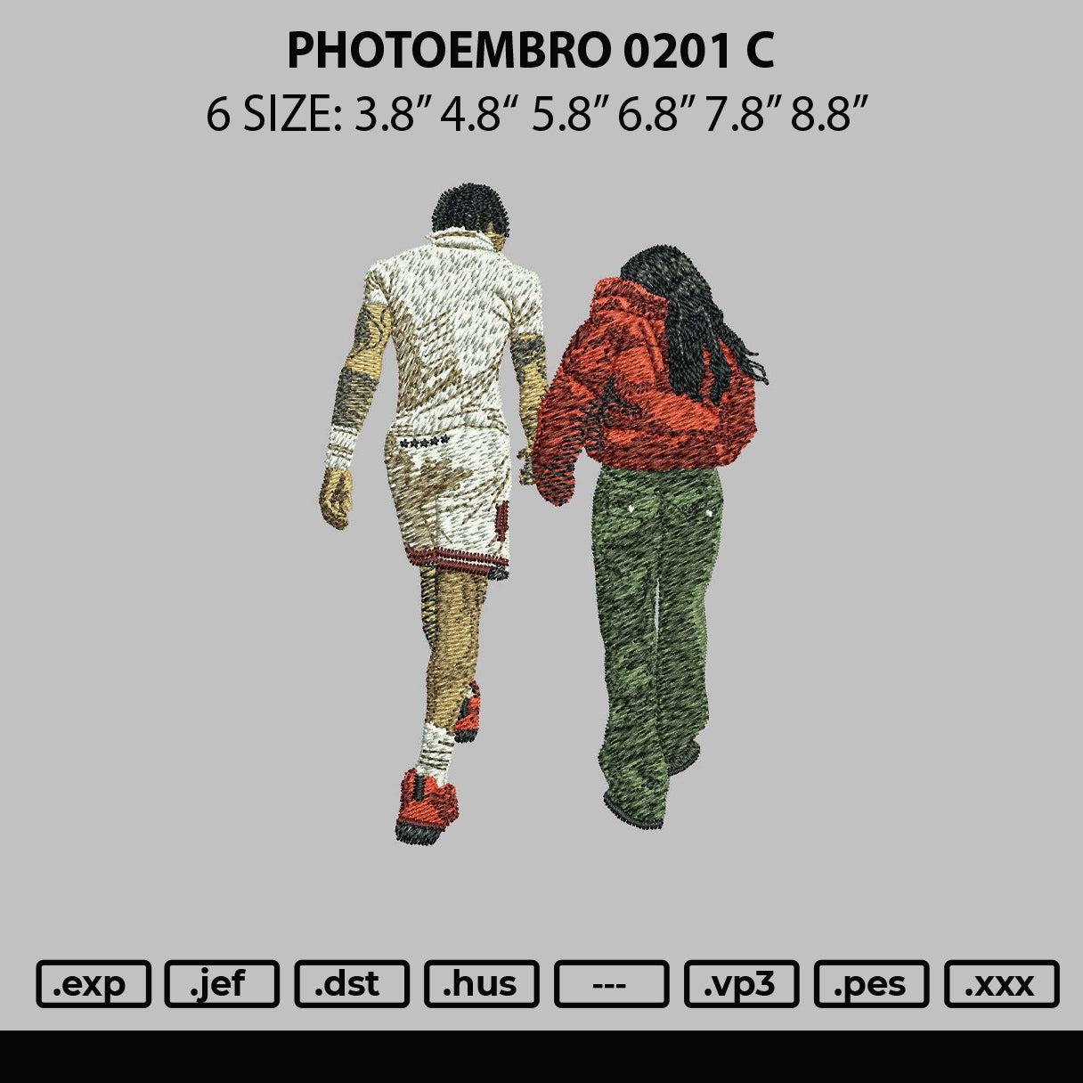 Photoembro 0201c Embroidery File 6 sizes