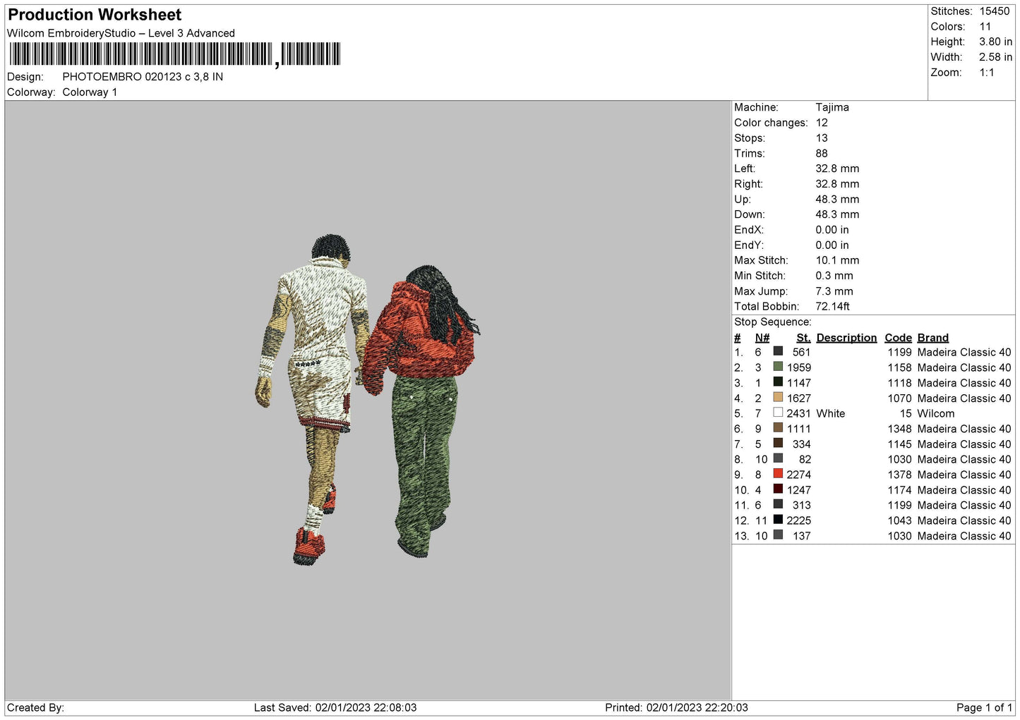 Photoembro 0201c Embroidery File 6 sizes