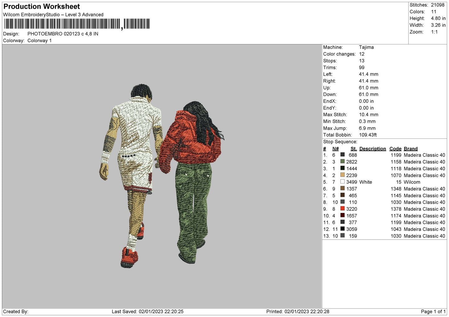 Photoembro 0201c Embroidery File 6 sizes