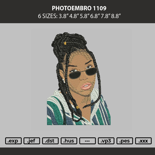 Photoemrbo 1109 Embroidery Machine Design File 6 sizes