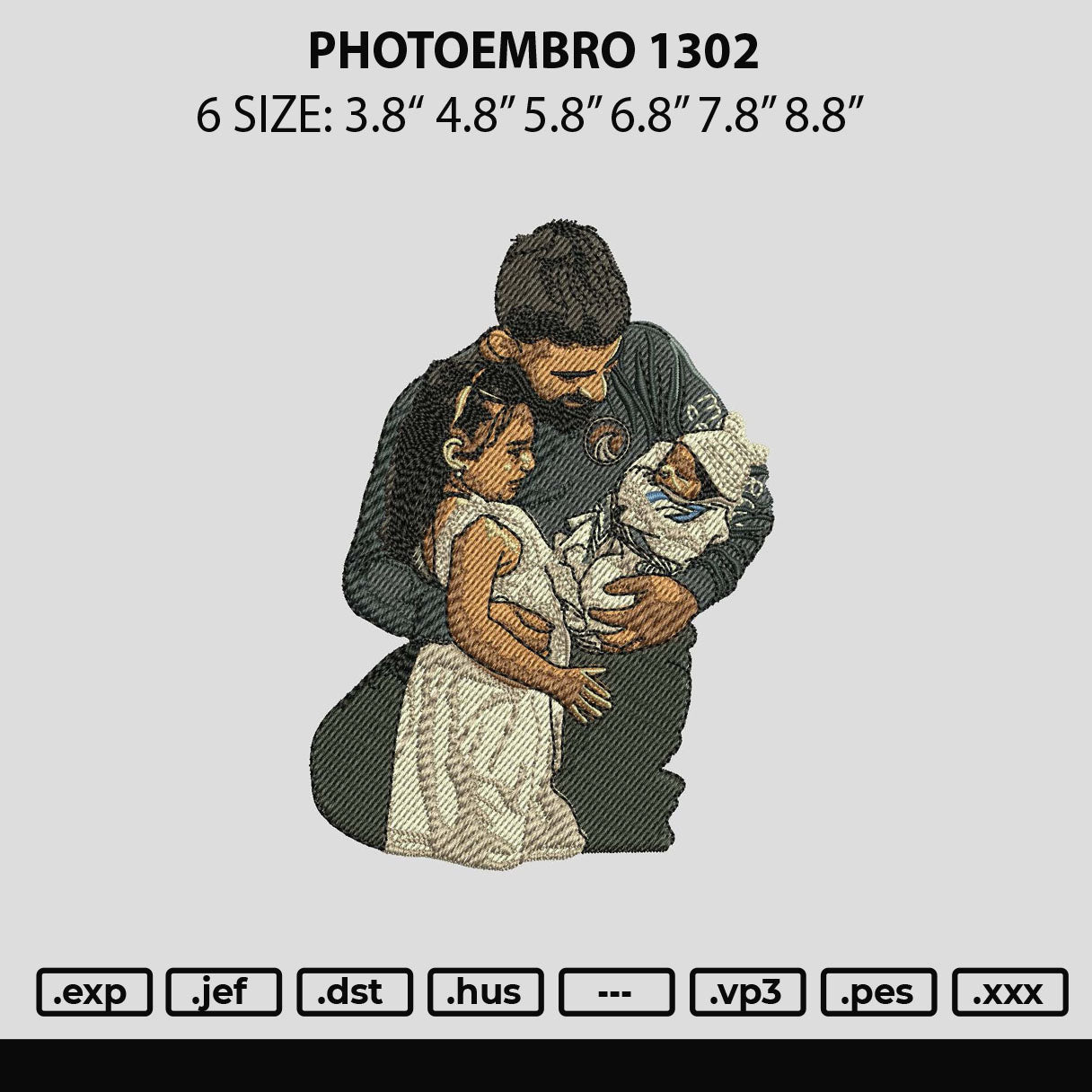 Photoembro 1302 Embroidery File 6 sizes