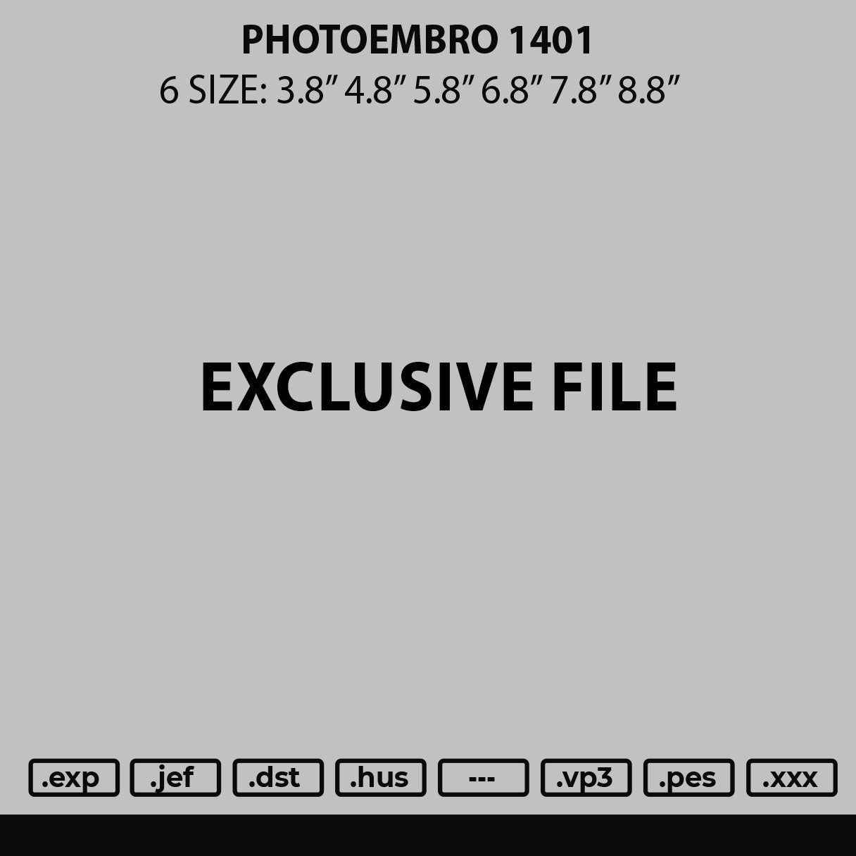 Photoembro 1401 Embroidery File 6 sizes