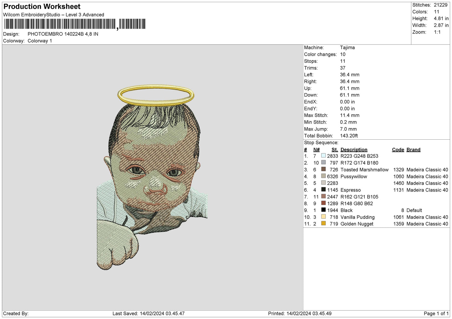 Photoembro 1402 Embroidery File 6 sizes