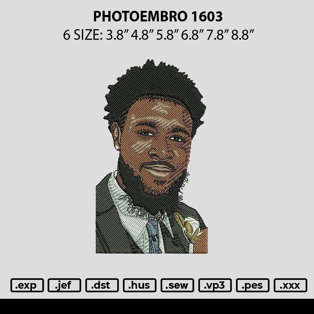 Photoembro 1703 Embroidery File 6 sizes