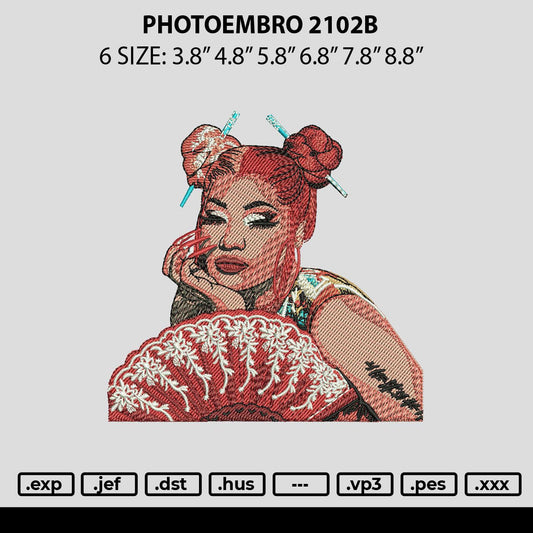 Photoembro 2102b Embroidery File 6 sizes
