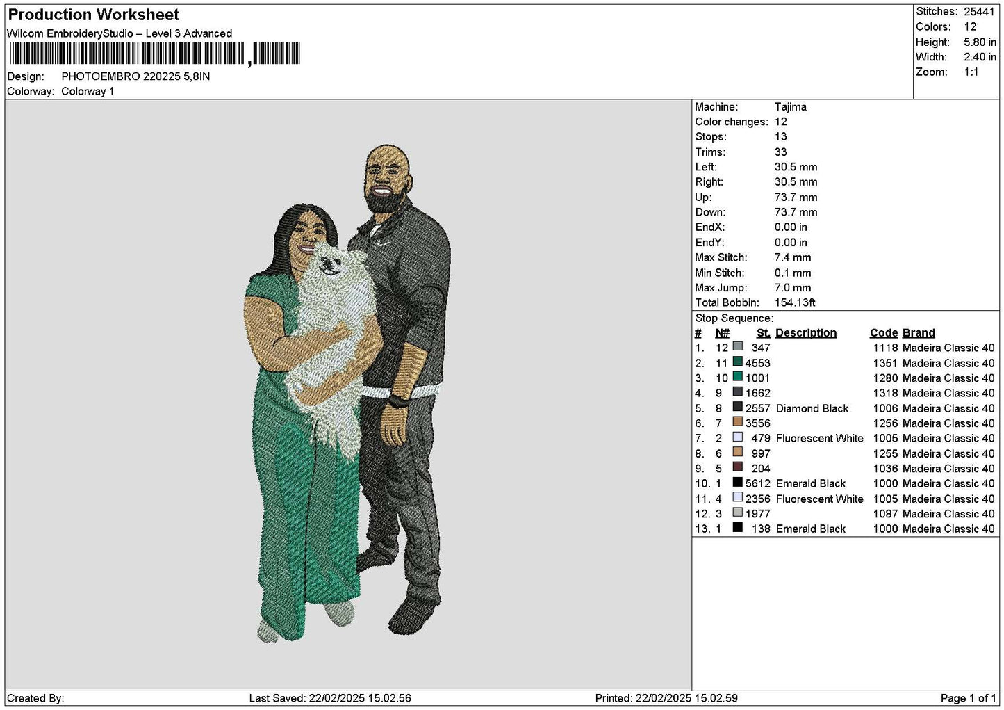 Photoembro 2202 Embroidery File 6 sizes