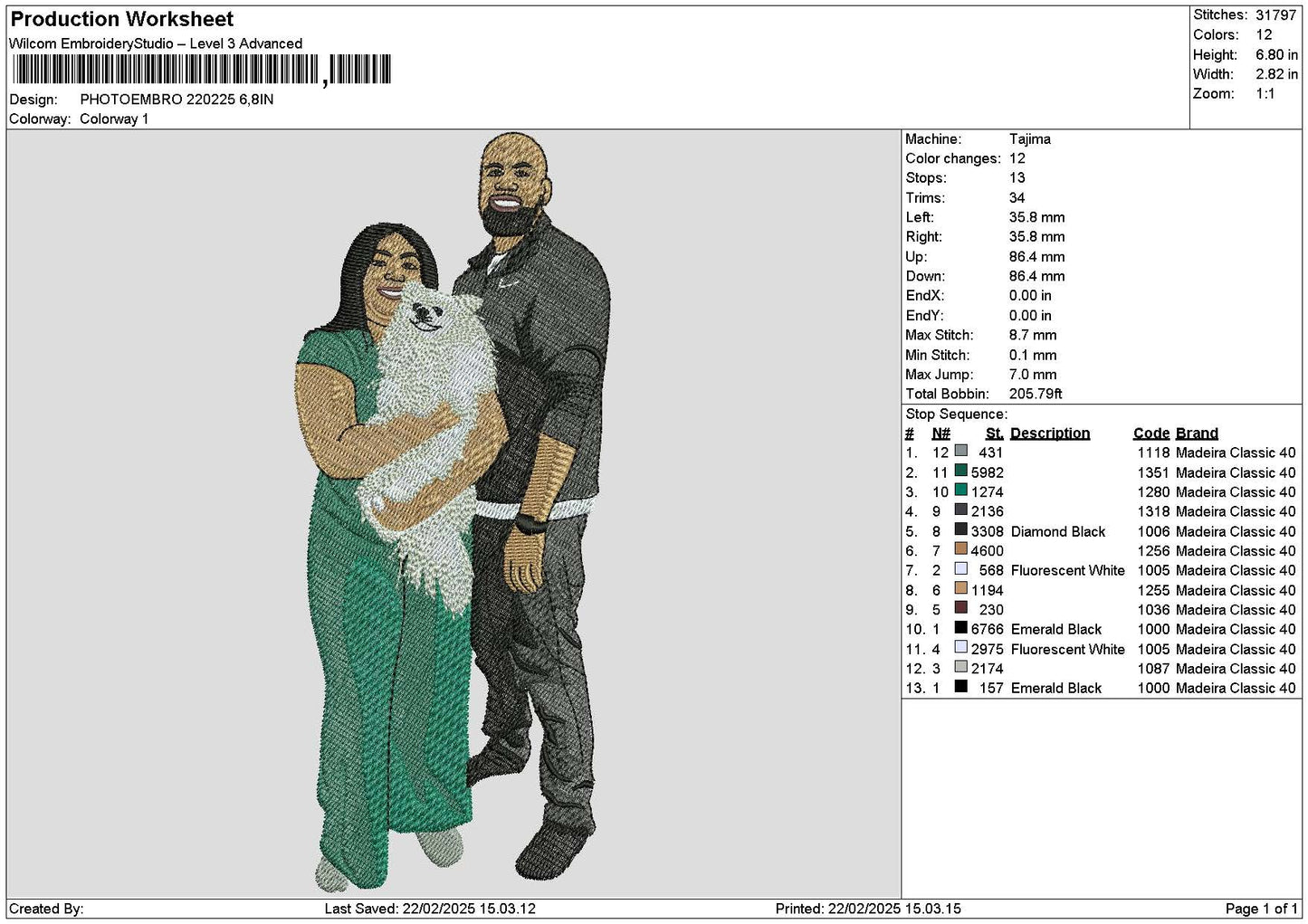 Photoembro 2202 Embroidery File 6 sizes