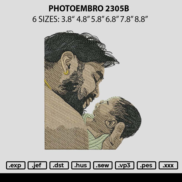 Photoembro 2305b Embroidery File 6 sizes
