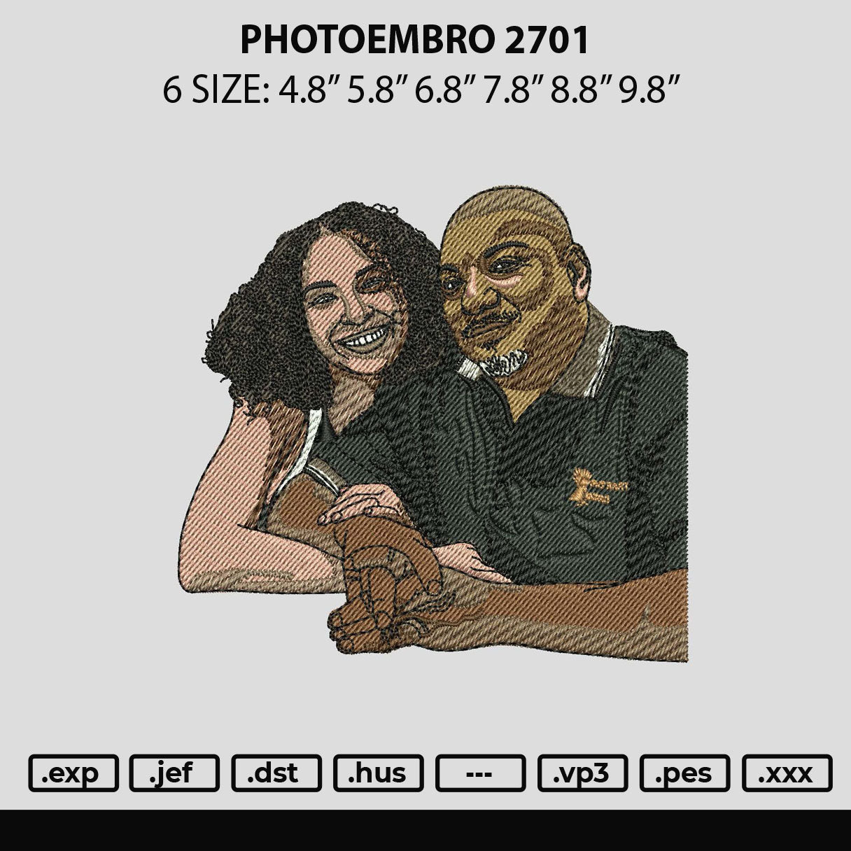 Photoembro 2701 Embroidery File 6 sizes