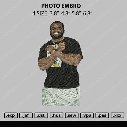 Photo Embro Embroidery File 4 size