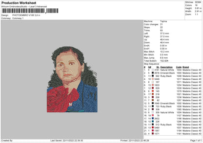 Photoembro V106 Embroidery File 6 sizes