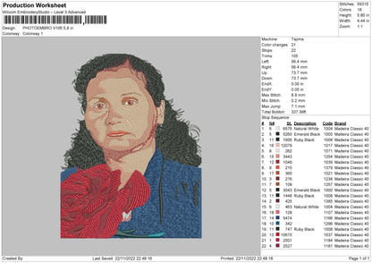 Photoembro V106 Embroidery File 6 sizes