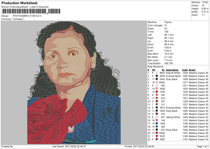 Photoembro V106 Embroidery File 6 sizes
