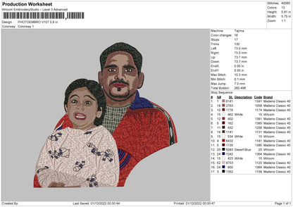 Photoembro V107 Embroidery File 6 sizes