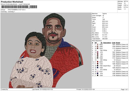 Photoembro V107 Embroidery File 6 sizes