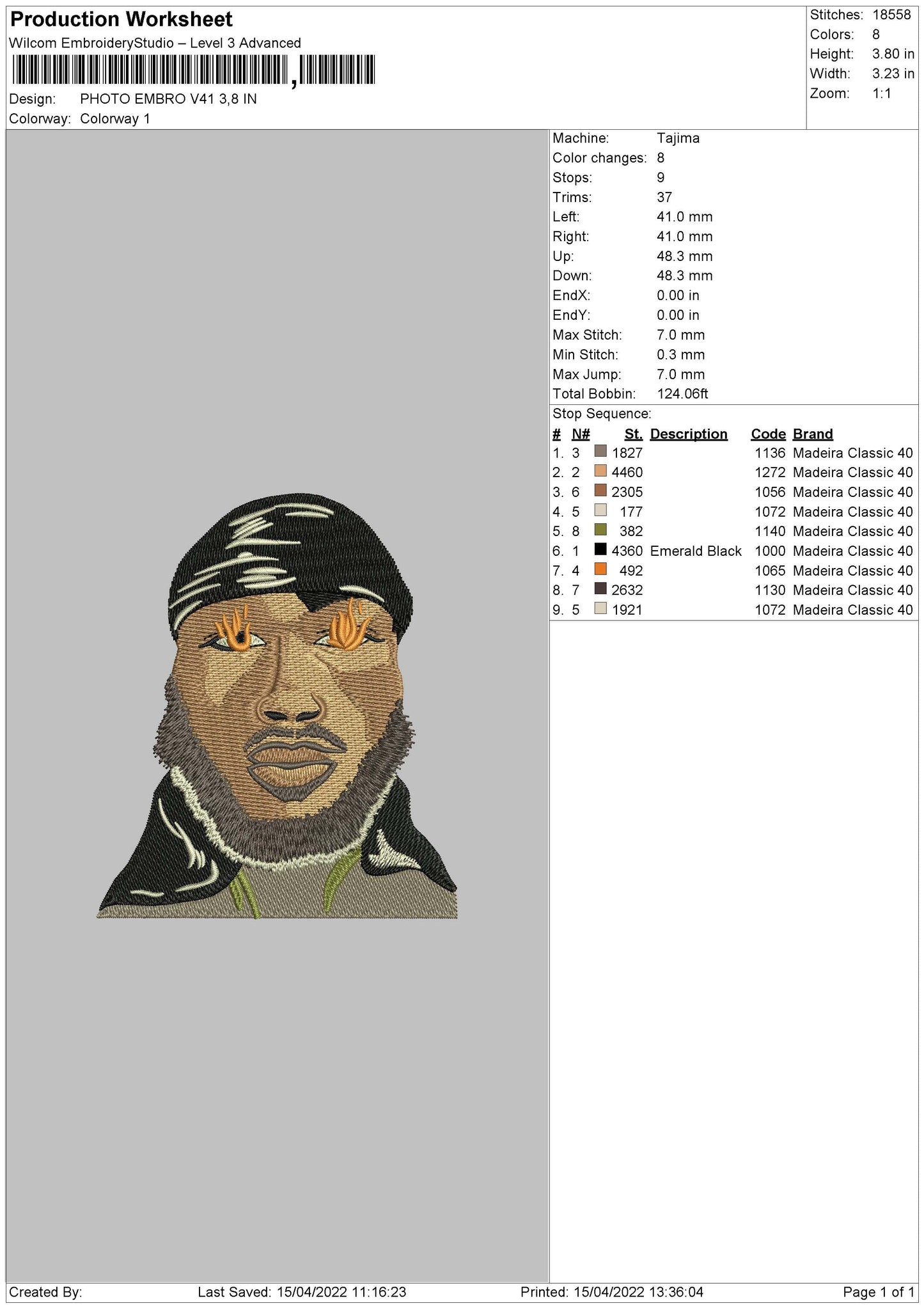 Photo Embro V41 Embroidery File 4 size