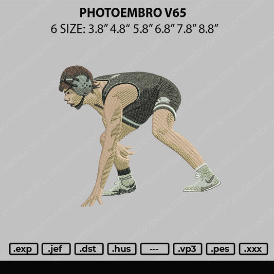Photoembro V65 Embroidery File 6 sizes