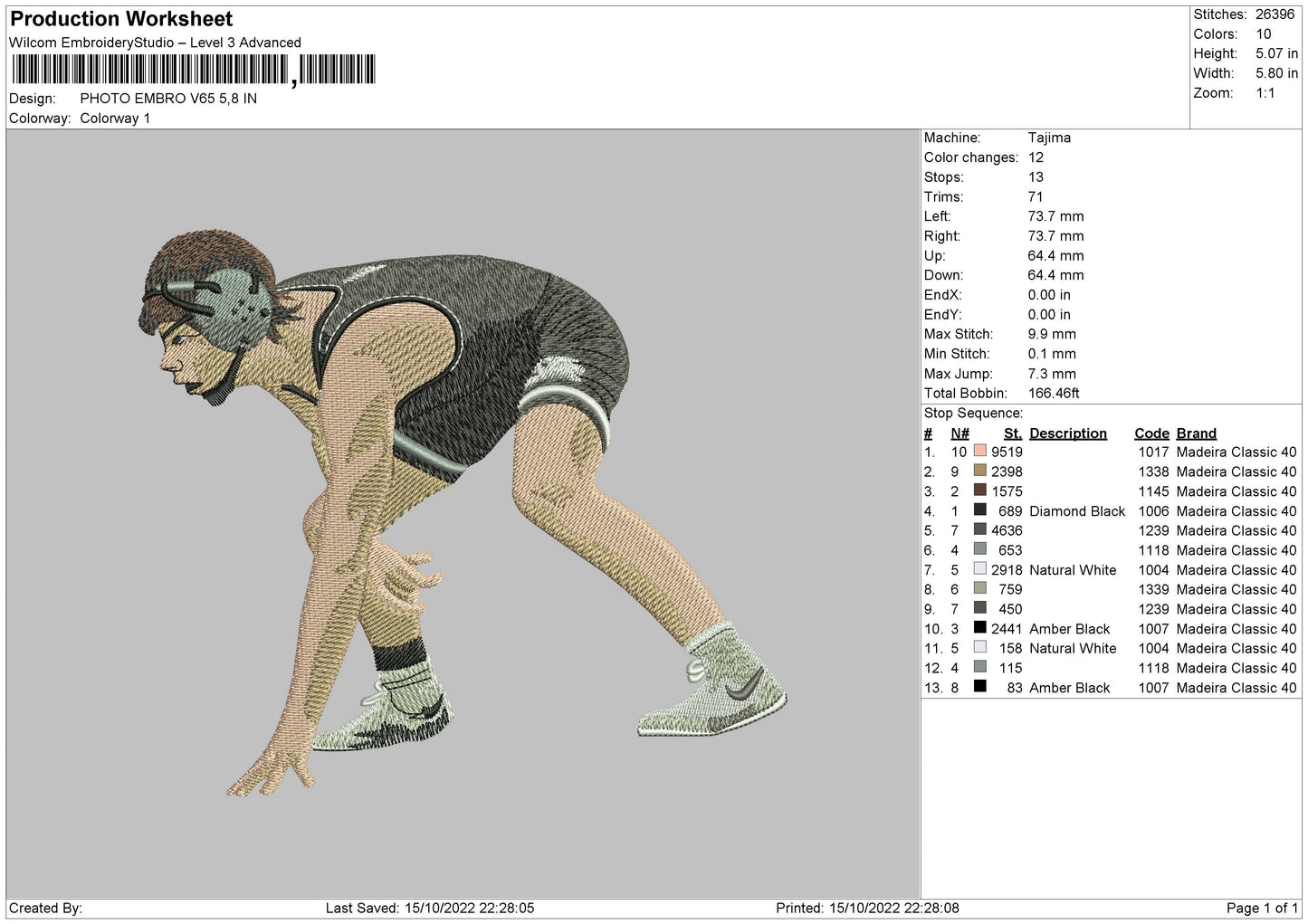 Photoembro V65 Embroidery File 6 sizes