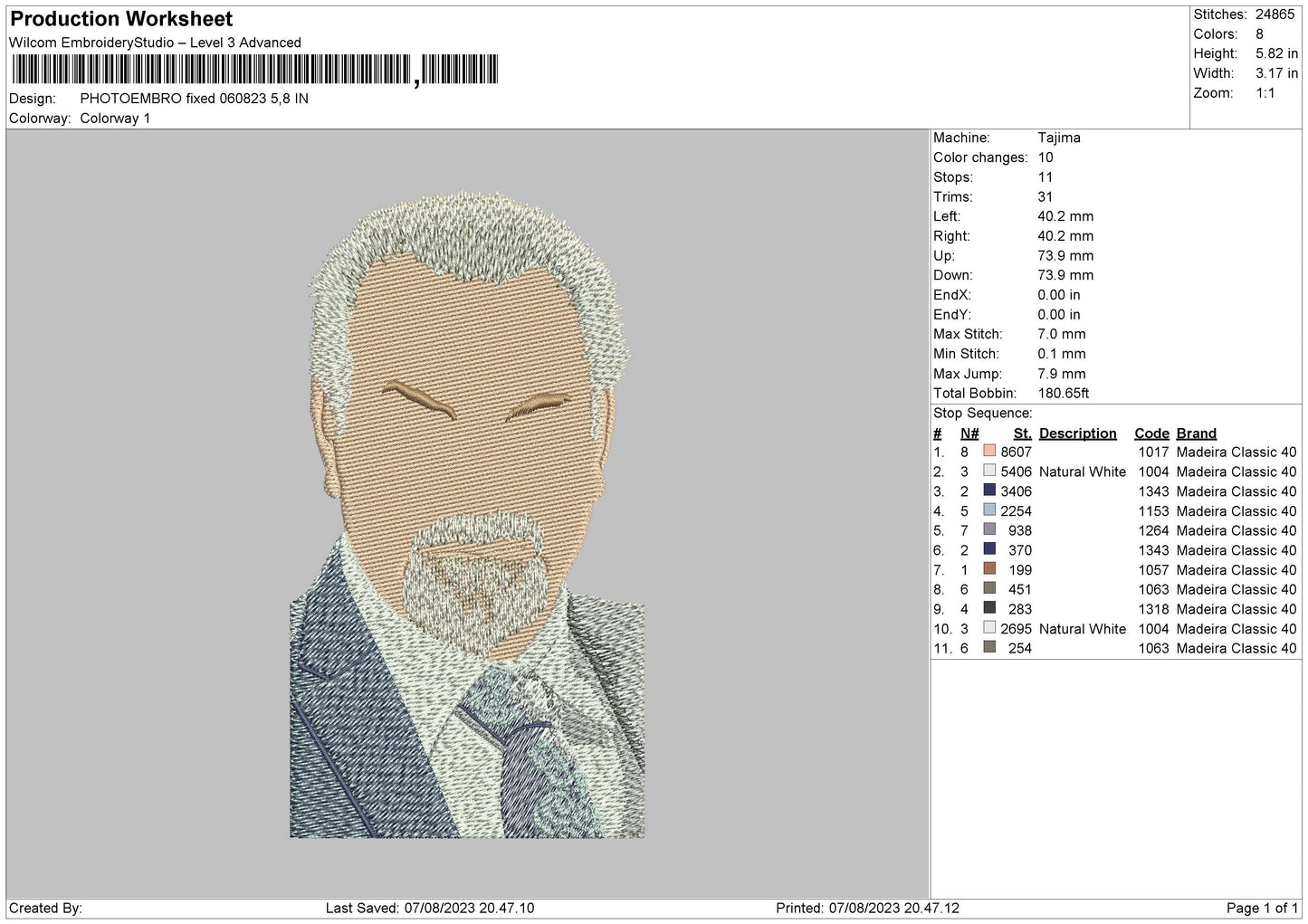 Photoembro 0608 Embroidery File 6 sizes