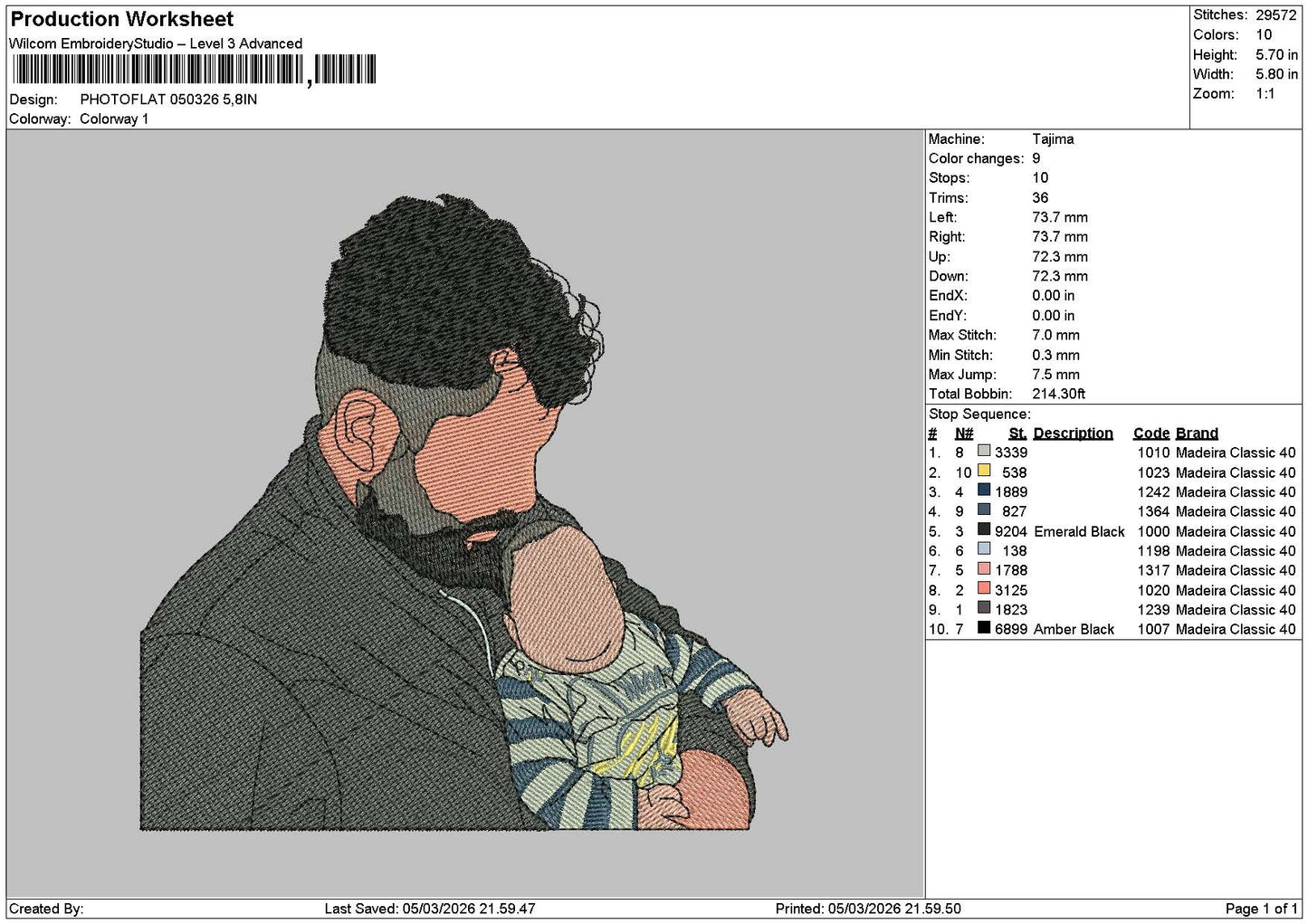 Photoflat 0503 Embroidery File 6 sizes