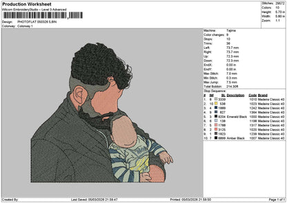 Photoflat 0503 Embroidery File 6 sizes