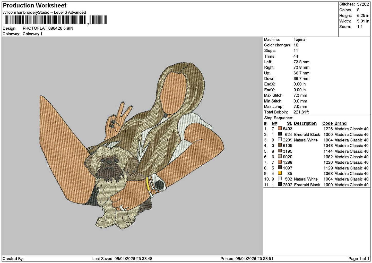 Photoflat 0804 Embroidery File 6 sizes