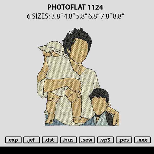 Photoflat 1124 Embroidery File 6 sizes