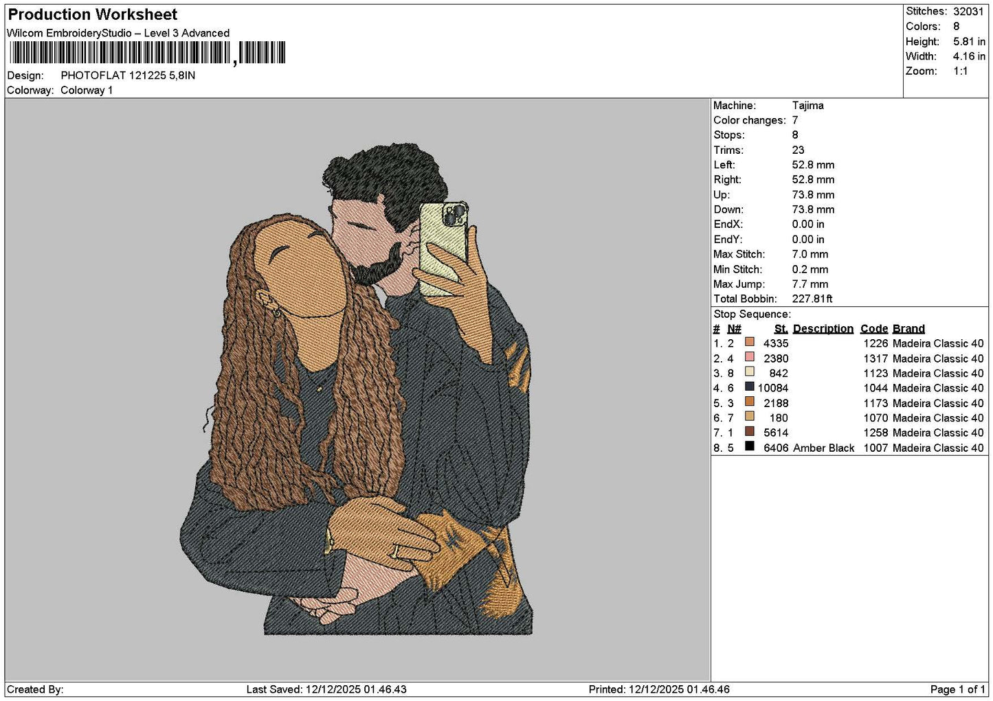 Photoflat 1212 Embroidery File 6 sizes