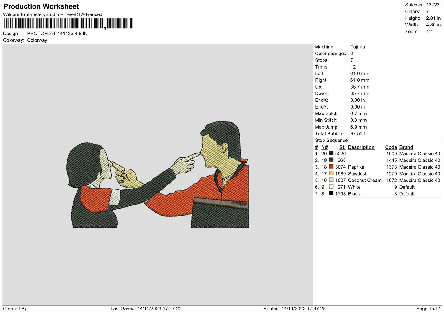 Photoflat 1411 Embroidery File 6 sizes
