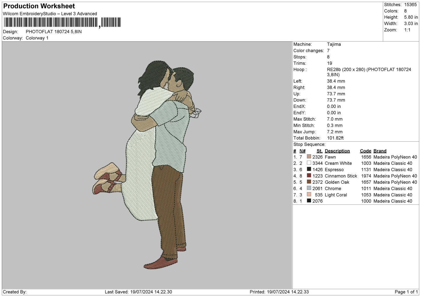 Photoflat 1807 Embroidery File 6 sizes