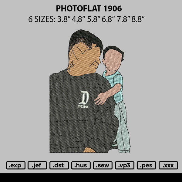 Photoflat 1906 Embroidery File 6 sizes