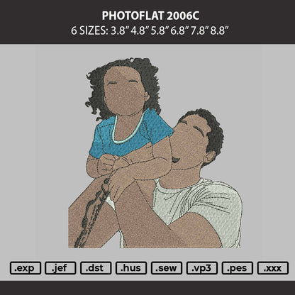 Photoflat 2006c Embridery Machine Design File 6 sizes