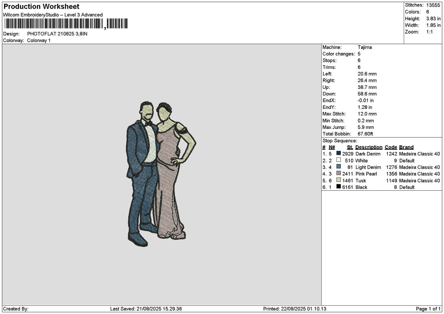 Photoflat 2108 Embroidery File 6 sizes